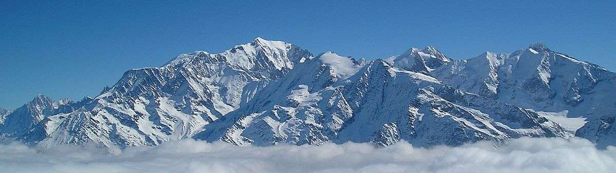 snow-covered mountains of Mont Blanc