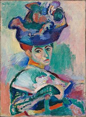 Henri Matisse painting Woman with a Hat, from 1905. in the San Francisco Museum of Modern Art
