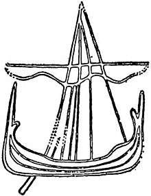 Illustration of an inscription of a sailing vessel