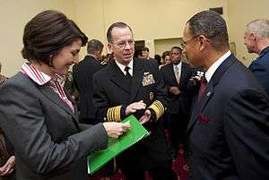 McMorris in 2009 with Adm. Mike Mullen and Rep. Sanford Bishop.