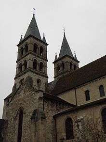 A photograph of the Collégiale Notre Dame de Melun church. The original church was built in the eleventh century.