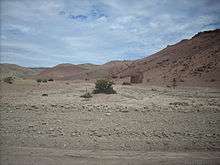 Desert scenery of the central Patagonian plateaus in Chubut Province