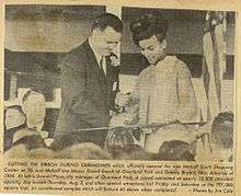 Miss America of 1966 Deborah Bryant cuts the ribbon at the opening ceremony