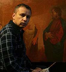 Andrei Mironov in his studio, 2013