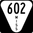 MS Highway 602 marker