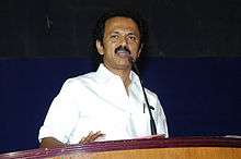MK Stalin, the younger brother of Azhagiri