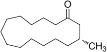 Structural formula of muscone