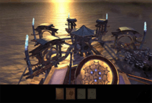 A gameplay screenshot of Myst III: Exile