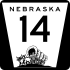 Nebraska Highway 14 marker