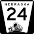 Nebraska Highway 24 marker