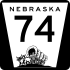 Nebraska Highway 74 marker