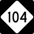 NC Highway 104 marker