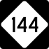NC Highway 144 marker
