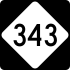 NC Highway 343 marker