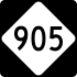 NC Highway 905 marker