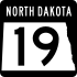 North Dakota Highway 19 marker