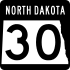 North Dakota Highway 30 marker