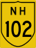 National Highway 102 marker