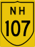 National Highway 107 marker