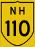 National Highway 110 marker