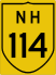 National Highway 114 marker