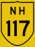 National Highway 117 marker