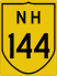 National Highway 144 marker
