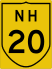 National Highway 20 marker