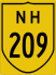 National Highway 209 marker