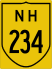 National Highway 234 marker
