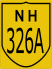 National Highway 326A marker