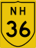 National Highway 36 marker