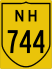 National Highway 744 marker