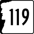 New Hampshire Route 119 marker