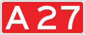 A27 motorway shield}}