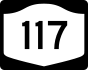 NYS Route 117 marker