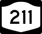 NYS Route 211 marker