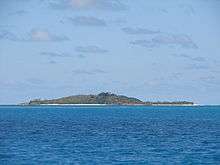 Photograph of Necker Island from sea