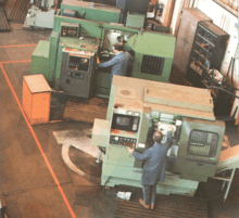 CNC machine tools in Manufacturing Services Workshop during NEL's 40th Anniversary Open Days 1988.