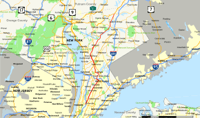 Map of New York State Route 100