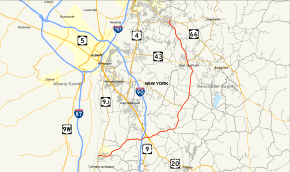 Map of New York State Route 150