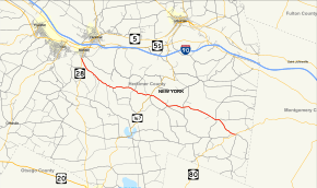 Map of New York State Route 168