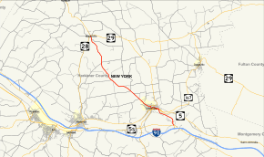 Map of New York State Route 169