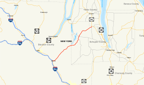 Map of New York State Route 226