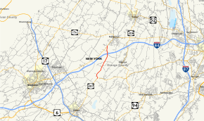 Map of New York State Route 416