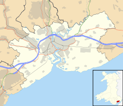 Map of Newport within Wales