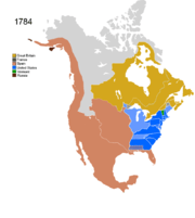Map showing Non-Native Nations Claim_over NAFTA countries c. 1784