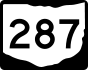 State Route 287 marker