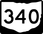 State Route 340 marker