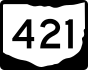 State Route 421 marker